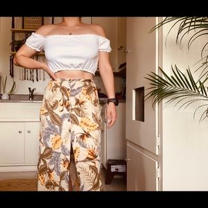 Vintage Jungle Print Maxi Skirt